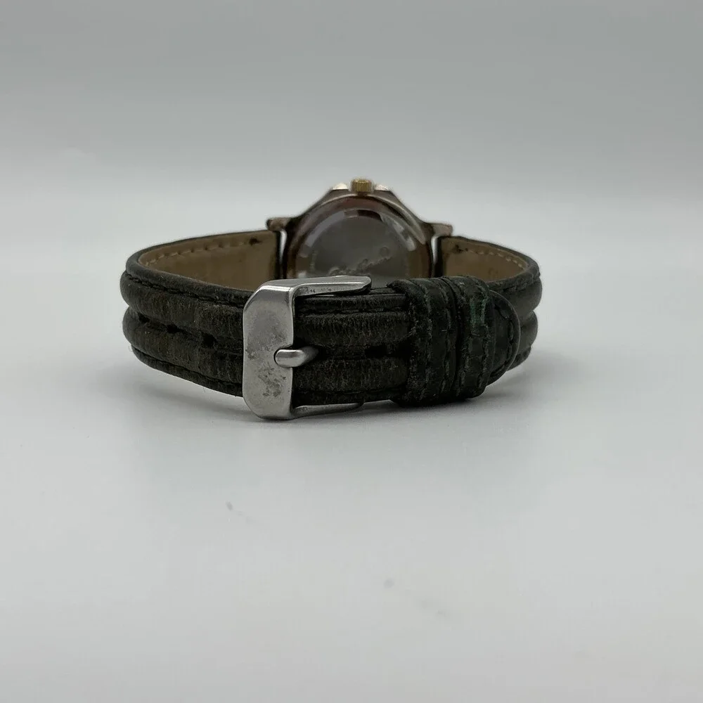 Vintage Eddie Bauer V102 Womens Watch 28mm White Dial Green Leather New Battery
